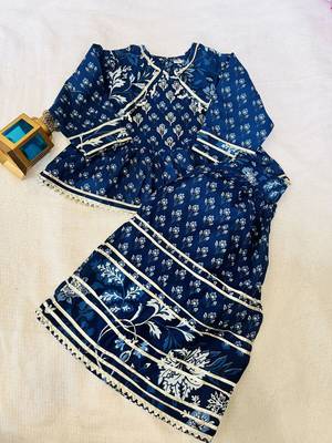 Blue floral palazzo set 4