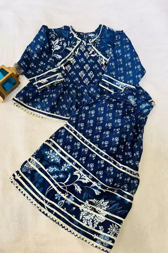 Blue floral palazzo set