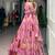 Pink Chiffon Printed Floral Sangeet Party Wear Lehenga Choli Set