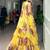 Yellow Chiffon Printed Floral Haldi Sangeet Lehenga Choli Set