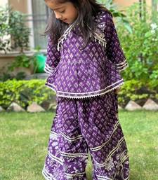 Purple floral palazzo set