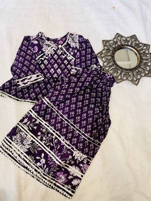 Purple floral palazzo set 4