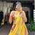 Yellow Chiffon Printed Floral Haldi Sangeet Lehenga Choli Set