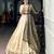Beige Silk Blend Plain Traditional Wedding Party Wear Lehenga Choli Set