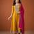 Embroidery Vichitra Silk Fabric Flared Anarkali Pant and Dupatta Set