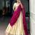 Beige Silk Blend Plain Festive Wedding Party Wear Lehenga Choli Set