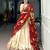 Beige Silk Blend Plain Traditional Floral Printed Lehenga Choli Set