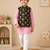 Black floral kurta set
