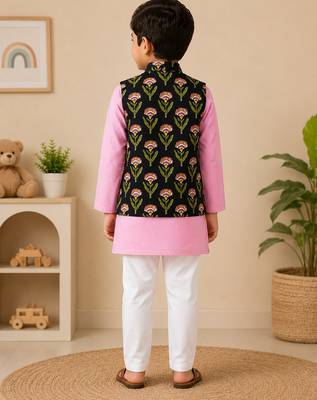 Black floral kurta set 2