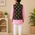 Black floral kurta set