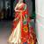 Beige Silk Blend Plain Festive Party Wear Lehenga Choli Set