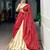 Beige Silk Blend Plain Traditional Bandhani Lehenga Choli Set