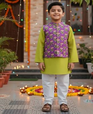 Lavender floral kurta set 1