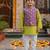 Lavender floral kurta set