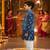 Blue patola kurta set