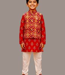 Red patola kurta set