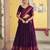 Purple Cotton Poly Plain Traditional Sangeet Lehenga Choli Set