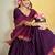 Purple Cotton Poly Plain Traditional Sangeet Lehenga Choli Set