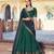 Green Cotton Poly Plain Traditional Party Wear Lehenga Choli Set