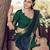 Green Cotton Poly Plain Traditional Party Wear Lehenga Choli Set