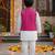 Pink bandhej kurta set