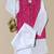 Pink bandhej kurta set
