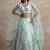 Light Sky Blue Net Embroidered Designer Sangeet Lehenga Choli Set