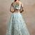 Light Sky Blue Net Embroidered Designer Sangeet Lehenga Choli Set
