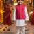 Red bandhej kurta set