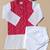 Red bandhej kurta set