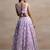 Lavender Net Embroidered Festive Reception Lehenga Choli Set