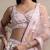 Light Pink Net Embroidered Designer Party Wear Lehenga Choli Set
