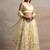 Yellow Net Embroidered Haldi Sangeet Lehenga Choli Set