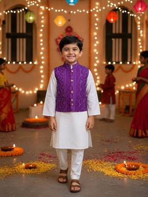 Bandhej kurta pajama set 1