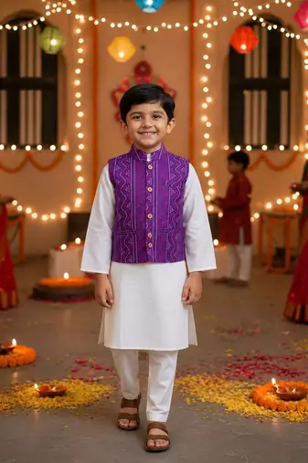 Bandhej kurta pajama set