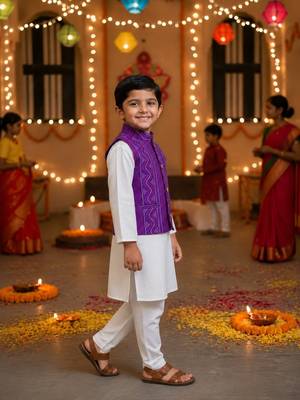 Bandhej kurta pajama set 3