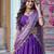 Purple Silk Blend Embroidered Festive Sangeet Lehenga Choli Set