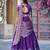 Purple Silk Blend Embroidered Festive Sangeet Lehenga Choli Set