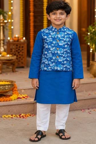 Floral jacket kurta set