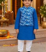 Floral jacket kurta set