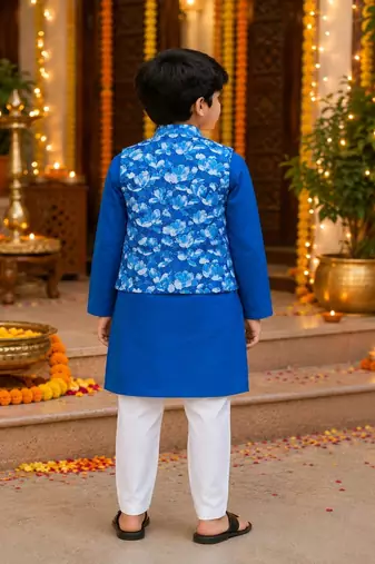 Floral jacket kurta set