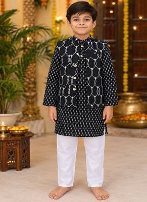 Black kurta pajama set 1