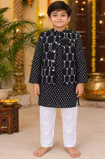 Black kurta pajama set