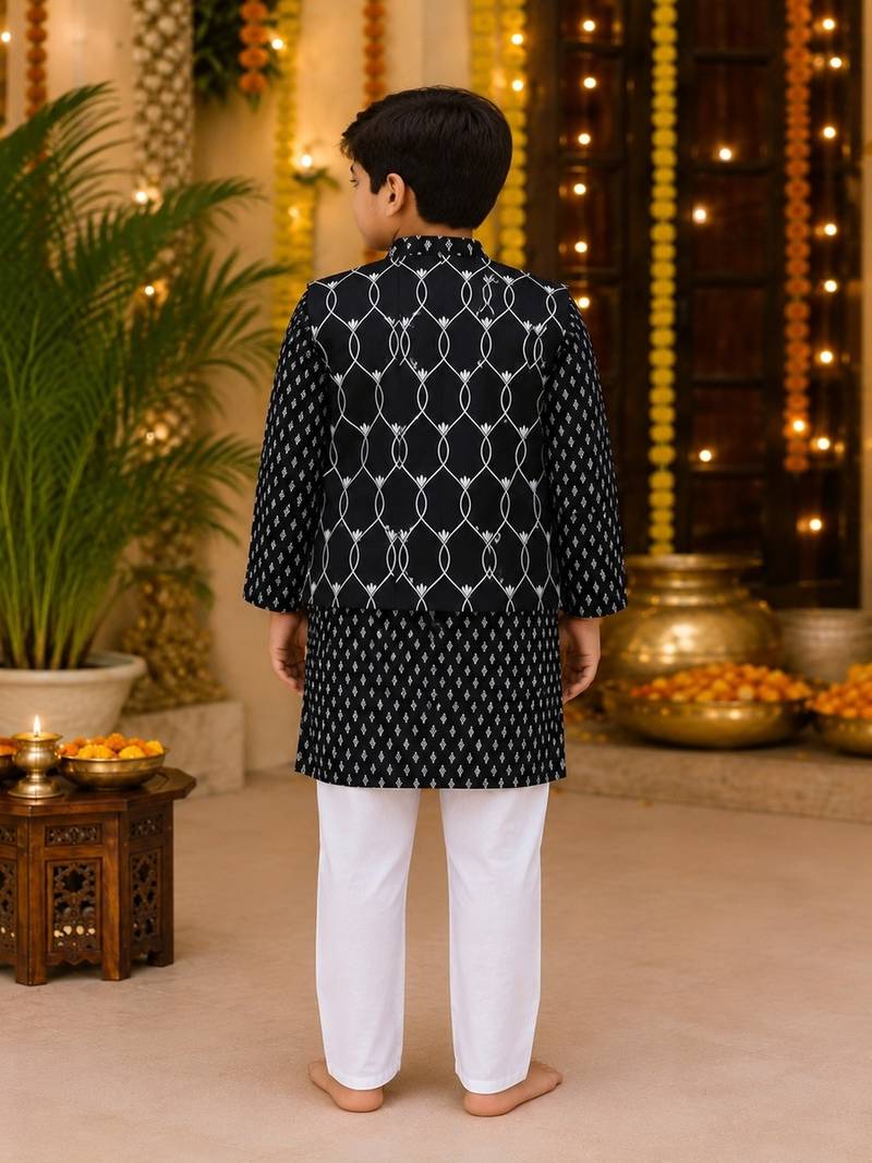 Black kurta pajama set