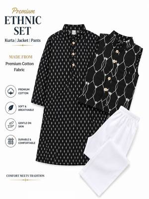 Black kurta pajama set 3