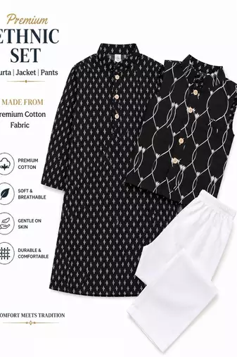 Black kurta pajama set