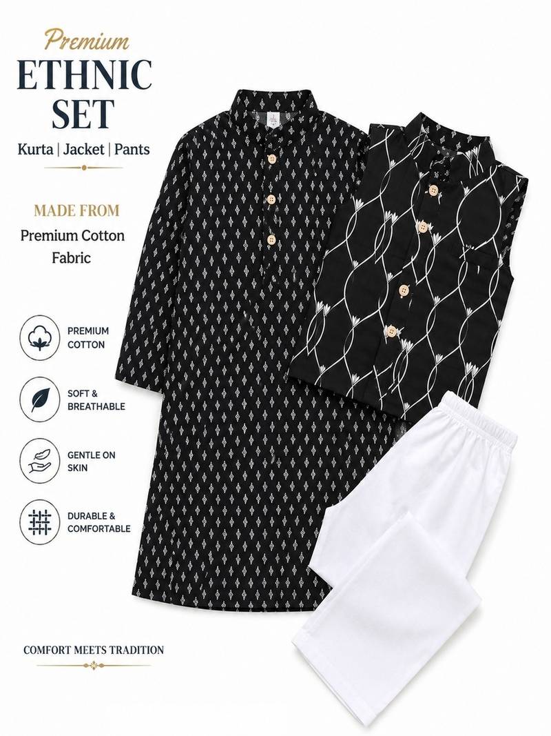 Black kurta pajama set