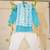 Sky blue kurta jacket set