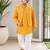 Yellow lurex kurta set