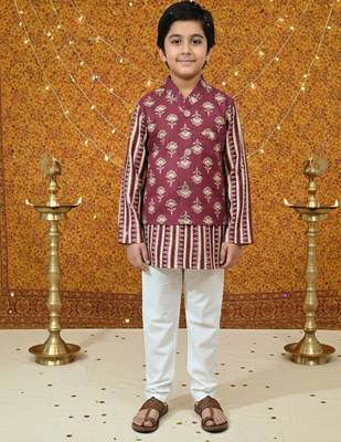 Plum foil kurta set 1